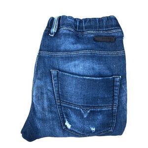 RARE Diesel Jeans Size 32 DENIM + SWEATPANTS Blue
